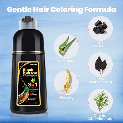Instant Black Hair Dye Shampoo